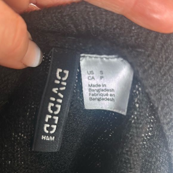 H&M Black Wrap knit sweater size small - Picture 2 of 6